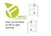 Modern White Gloss Bathroom Wall Hung Storage Cabinet Door Unit Soft Close Twist