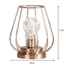 Battery Operated LED Desk Lamp Industrial Retro LightUp Bedside Lantern Home Han