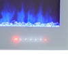 Insert/Wall Mounted Electric LED Fireplace Recessed Fire Heater Crystal 12 Flame