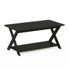 Furinno Modern Simplistic Criss-Crossed Coffee Table, Espresso