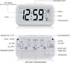 Alarm Snooze Home Desk Clock Smart Night Light Thermometer Digital LED Display