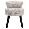 Bedroom Dressing Table Stool Fabric Vanity Makeup Chair Wood Legs Pouffe Padded