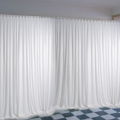 10ft*10ft Wedding Backdrop White Tulle Background Curtain Party Window Room Deco