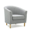 Linen Fabric Grey Tub Chair Armchair Dining Living Room Lounge Office Club Sofa