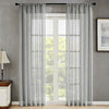 UK Voile Plain Net Curtain 2 Panels Sheer Slot Top Rod Pocket Window Drape Decor