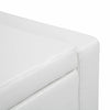 Bedroom Storage Bench PU Leather Seat Ottoman Hallway White