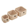 Octagon Shape Wood Earrings Ring Jewelry Storage Box Wedding Gift Case Glass Top