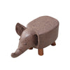 Animal Stool Footstool Footrest Elephant Ottoman Shoe Bench with Sponge Wood Leg
