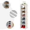 5/6/7/8 Tiers Shoe Storage Rack Single Row PVC Wood Shelf Holder Cabinet Unit
