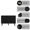 Modern 47" Sideboard Buffet Storage Cabinet Console Table 2 Doors 3 Drawers Home