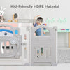 14 Panel Plastic Baby Playpen Foldable Kids Toddlers Safety Play Yard Door Fence