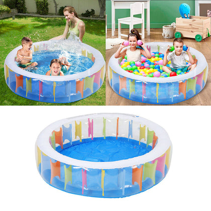 Garden Round Paddling Pool Inflatable Kids Fun Activity Swimming Pool Ball Pit