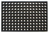 Black Rubber Door Mat | Honeycomb Style Doormat for Indoor Outdoor | Heavy Duty (40 x 60 cm (1 ft 4 in x 2 ft))