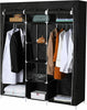 Freestanding Wardrobe Cloakroom Clothes Shoe Storage Organiser Rack Hanging Rail
