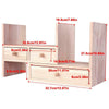 Desktop Bookcase Desk Tidy Storage Rack Organizer Book Display Cabinet 3 Drawers
