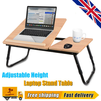 Folding Laptop Table Bed Adjustable Legs Sofa Tray Notebook Stand Computer Desk