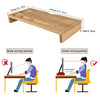 Monitor Stand Riser Table Laptop Tray with Storage Bamboo Computer Stand Desktop