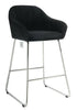 High Quality Design Velvet / Chrome Breakfast Bar Stool Bar Kitchen Chair 95cm