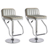 2X Rattan PU Bar Stools Breakfast Bar Chair Kitchen Stool Swivel Barstool