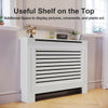 Small Radiator Cover Modern White Painted Horizontal Grill Wall Cabinet Home UK