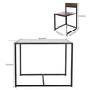 Industrial Bar Dining Table Set & 2 Chairs Seat Kitchen Furniture Wooden & Metal