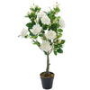 Artificial Rose Blossom Tree Potted Plant Faux Flower Home Office Garden Decor
