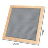 Convenient Felt Letter Black Memo Board 25X25cm Oak Frame black/White Characters