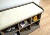 Kempton Shoe Cabinet Bench Only Or Matching Wall Rack With Hooks Optional - Grey