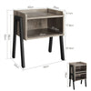 Industrial Side End Table Stackable Bedside Table Storage Nightstand for Bedroom
