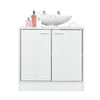 Under Sink Cabinet Cupboard Unit Double Doors Storage Bathroom White Furniture