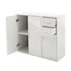 Modern White Buffet Cabinet Sideboard Cupboard Unit Storage With Drawers & Doors