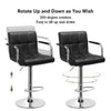 2/4/6x Modern Faux Leather Bar Stools Breakfast Chairs Swivel Gas Lift Kitchen