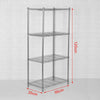 4 Tier Shelving Unit Kitchen Storage Rack Standing Shelf Organiser M&W