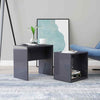 Coffee Table Set Chipboard Accent Side Nesting Tables High Gloss Grey