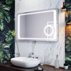 LED Illuminated Bathroom Mirror With Lights Demister Shaver Socket 3X Magnifying