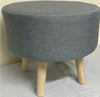 Stylish PU/Upholstered Large Footstool Ottoman Pouffe Stool Wooden Legs 4Colours