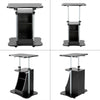 Movable Laptop Computer Desk Table w/ Storage Compartment Height Adjustable