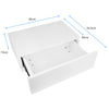 Bedside Table Floating Nightstand Wall-Mounted Shelf with Drawer White Wooden