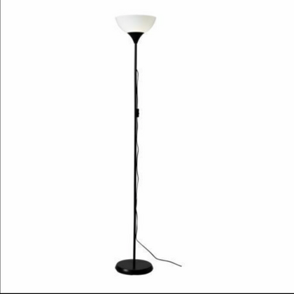 IKEA Floor Standing Reading Light Night Tall Lamp Uplighter Black Multi Purpose