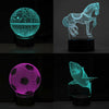 LED Lamp Base 3D Night Light Acrylic Plate Panel Holder +Remote Ctrl+USB Cable