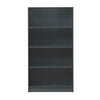 4 Tier Bookcase Tall Display Shelving Storage Unit Wood Furniture Dark Grey