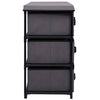 Shelving Storage Cabinet With 6 Fabric Drawers Baskets Chest of Drawers Grey UK