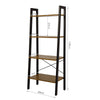 4 Tier Ladder Shelf Storage Rack Bookshelf Bookcase Metal Frame Display Stand
