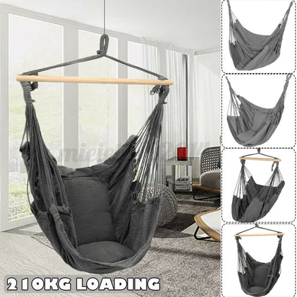 Comfort Hanging Hammock Rope Swing Chair Soft Outdoor Indoor Garden Tree Seat