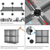 Mondeer 20 Cubes Plastic DIY Wardrobe Cupboard Organizer Clothes Closet Grey