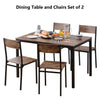 Dining Table and 2/4 Chairs Set 4/6 Seater Home Kitchen Dining Room Furniture