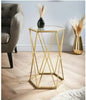 Coffee Table Sofa Side Table With Clear Glass Top Living Room Furniture Gold