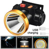 Super Bright Waterproof Head Torch Headlight LED-USB Rechargeable Headlamp Fish