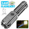 Rechargeable Focusing 3 Working Modes LED Flashlight USB Zoom Torch Waterproof