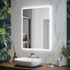 Illuminated LED Bathroom Mirror with Shaver Socket Demister Touch Sensor 600x800